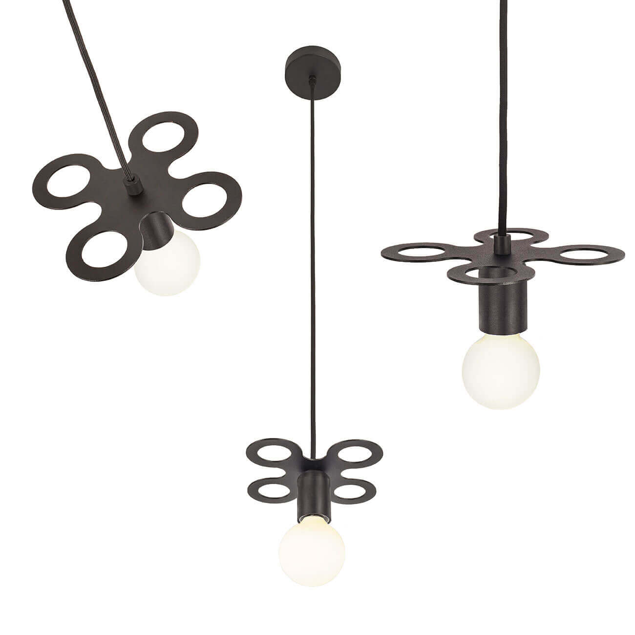 KLAVER suspension lamp, for a beautiful floral shadow pattern on the wall and against the ceiling