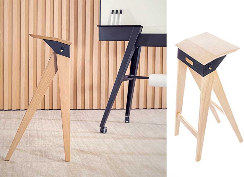 Ergonomische hoge zit-leun-stoel | inklapbaar | voor een gezonde zithouding |Grutto