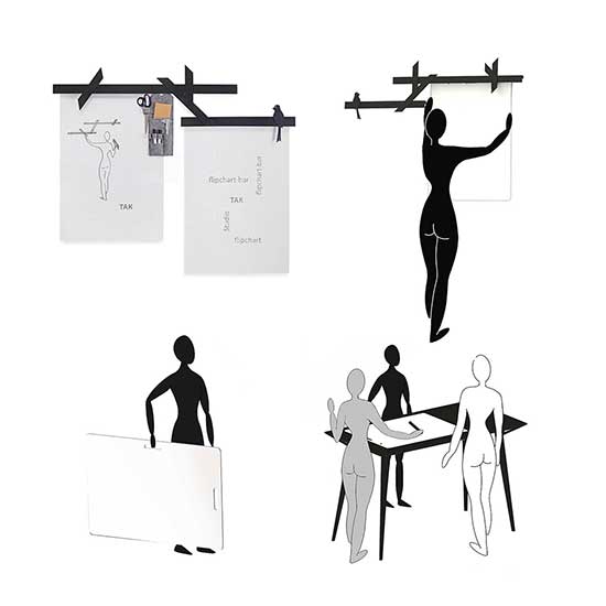 Support mural magnétique pour paperboards, tableaux blancs et fournitures de bureau | TAK