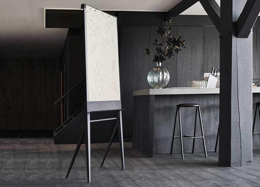STRUIS flipchart | flipover whiteboard combi stijlvol in zwart