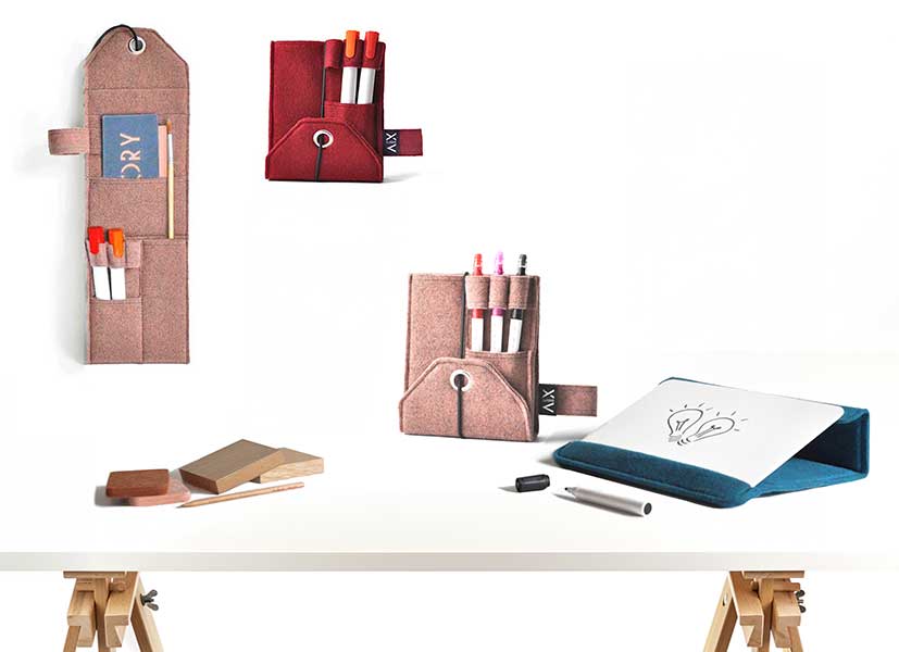 Whiteboard marker etui om aan het whiteboard | prikbord te hangen of op tafel te plaatsen