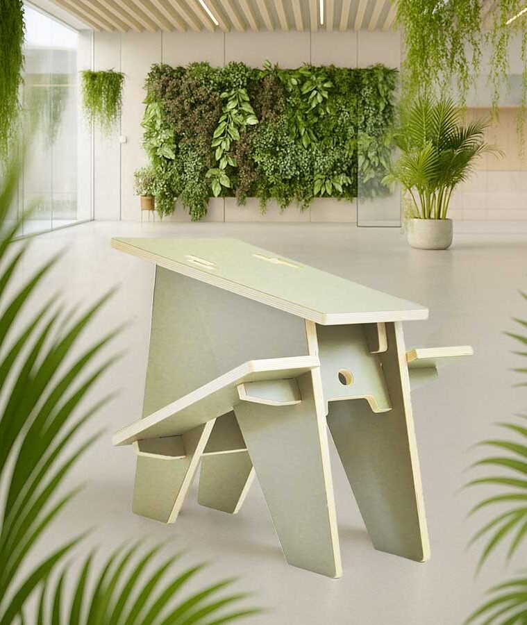 design kniestoel kniekruk falabella in kantoor