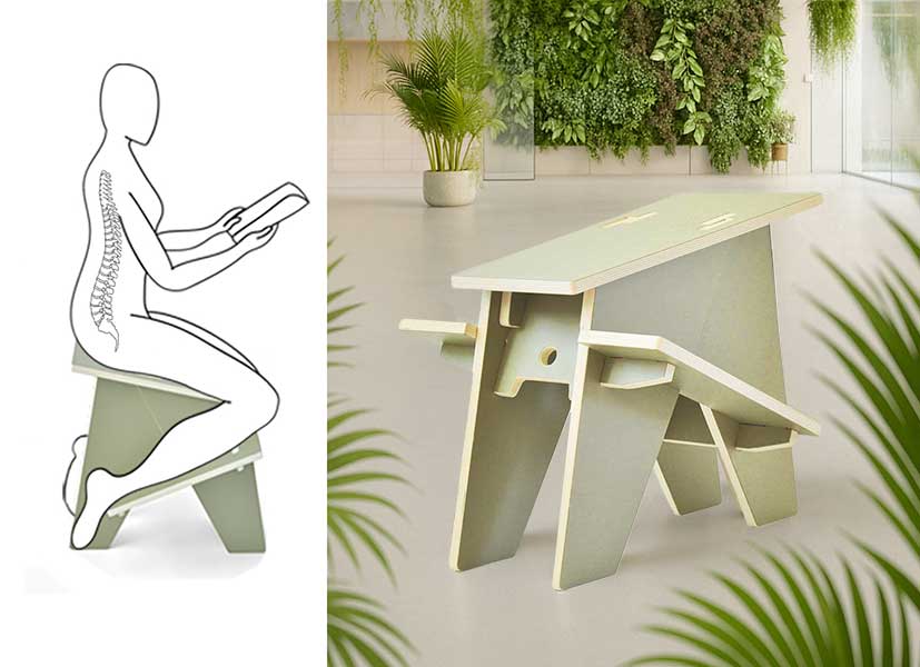 Ergonomische design kniestoel | kniekruk voor een actieve houding | Falabella