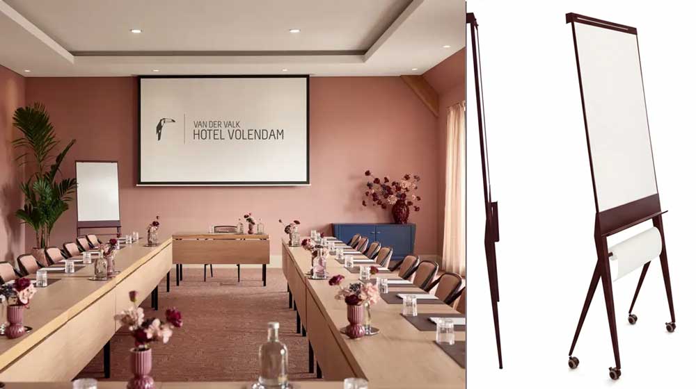 Flipover bord whiteboard ontwerp StudioVIX bij van der Valk Hotel Volendam