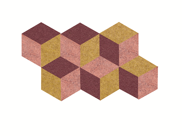 akoestisch wandpaneel studio vix kubus roze