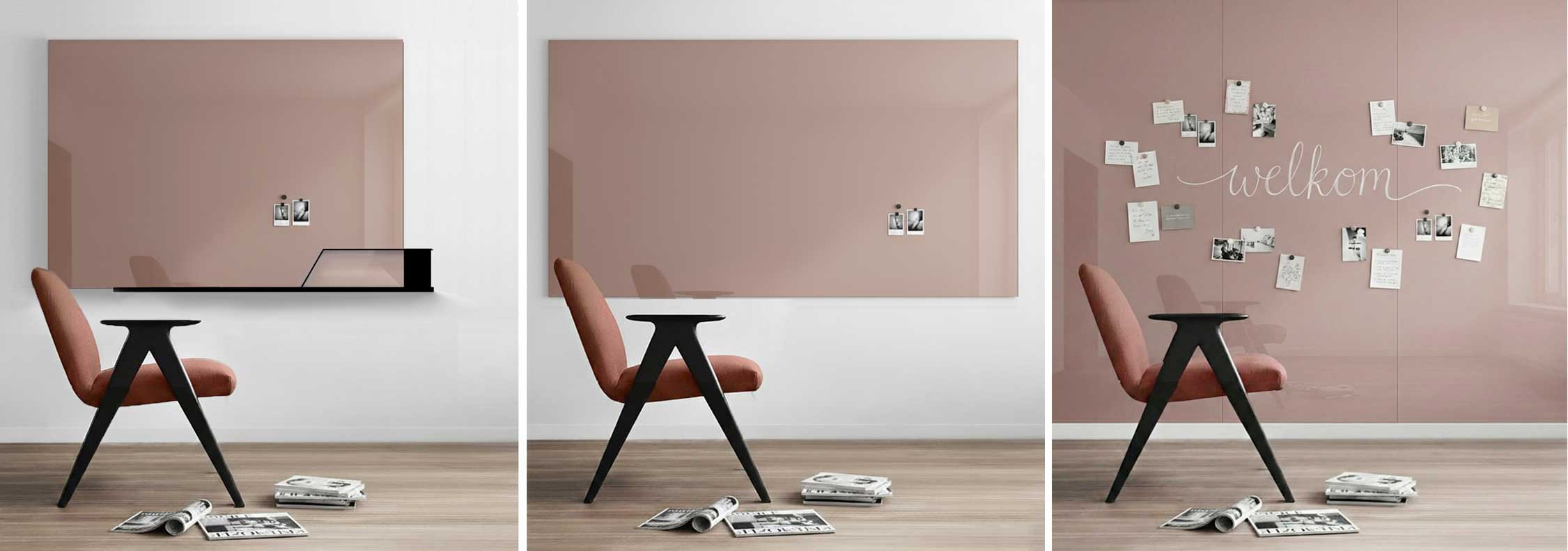 Magnetisches Memoboard in verschiedenen Gr&ouml;&szlig;en | StudioVIX Rosa