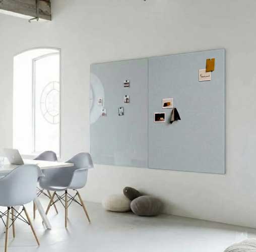 Felt pinboard KIEZEL and WALLABY whiteboard in light blue