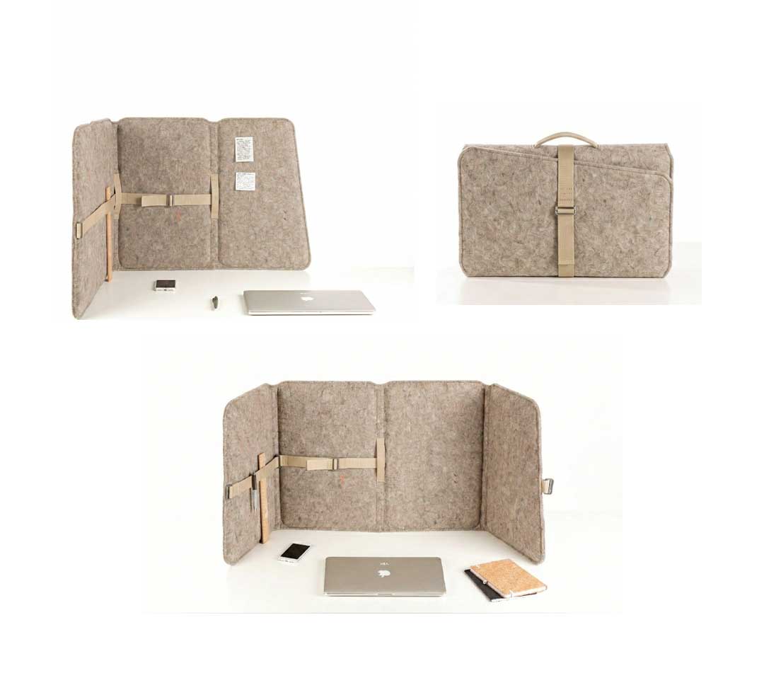 AKOESTISCH BUREAUSCHERM OPKLAPBAAR