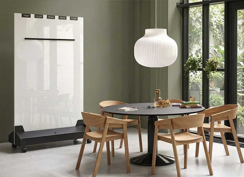 Verrijdbaar whiteboard prikbord PAD van StudioVIX